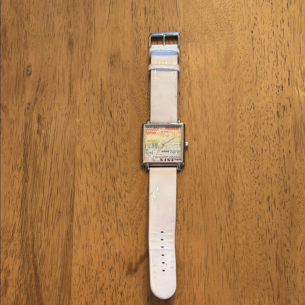 Nine West White watch with Square Face